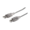 MANHATTAN USB Kabel A -> B St/St 5.00m silber