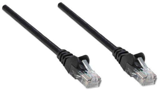 INTELLINET Patchkabel RJ45 U/UTP Cat5e 3.0m Hebelschutz schw