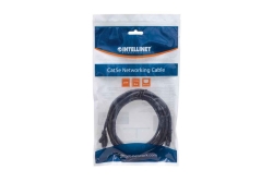 INTELLINET Patchkabel RJ45 U/UTP Cat5e 3.0m Hebelschutz schw