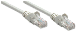 INTELLINET Patchkabel RJ45 U/UTP Cat5e 3.0m Hebelschutz grau