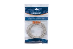 INTELLINET Patchkabel RJ45 U/UTP Cat5e 3.0m Hebelschutz grau