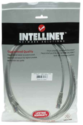 INTELLINET Patchkabel RJ45 U/UTP Cat5e 5.0m Hebelschutz grau