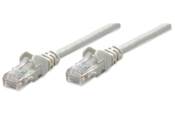 INTELLINET Patchkabel RJ45 U/UTP Cat5e 10m Hebelschutz grau