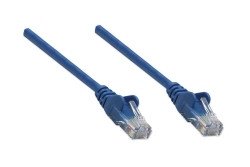 INTELLINET Patchkabel RJ45 U/UTP Cat6 0.50m Hebelschutz blau
