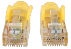 INTELLINET Patchkabel RJ45 U/UTP Cat6 0.50m Hebelschutz gelb
