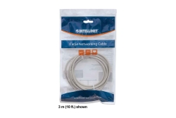 INTELLINET Patchkabel RJ45 U/UTP Cat6 0.50m Hebelschutz grau