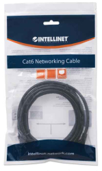 INTELLINET Patchkabel RJ45 U/UTP Cat6 1.00m Hebelschutz schw