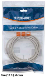 INTELLINET Patchkabel RJ45 U/UTP Cat6 2.00m Hebelschutz grau