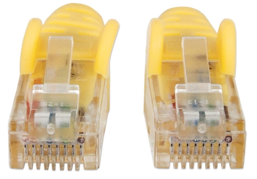 INTELLINET Patchkabel RJ45 U/UTP Cat6 3.00m Hebelschutz gelb