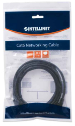 INTELLINET Patchkabel RJ45 U/UTP Cat6 3.00m Hebelschutz schw