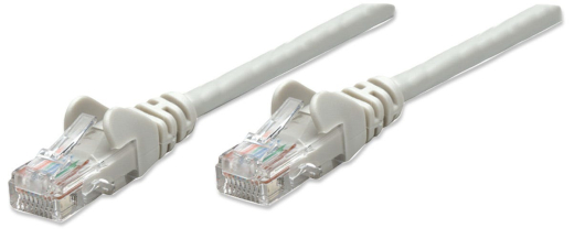 INTELLINET Patchkabel RJ45 U/UTP Cat6 7.50m Hebelschutz grau