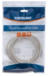 INTELLINET Patchkabel RJ45 U/UTP Cat6 7.50m Hebelschutz grau