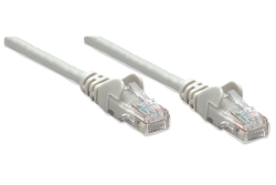INTELLINET Patchkabel RJ45 U/UTP Cat6 15m Hebelschutz grau
