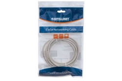 INTELLINET Patchkabel RJ45 U/UTP Cat6 15m Hebelschutz grau