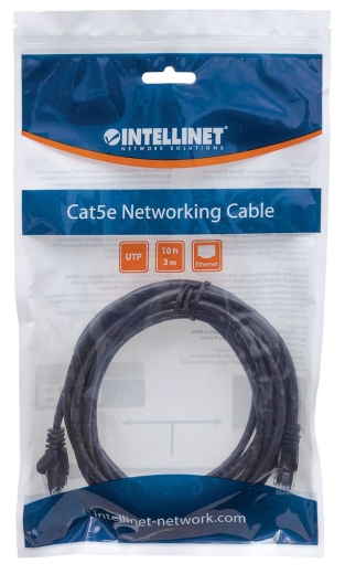 INTELLINET Patchkabel RJ45 U/UTP Cat6 15m Hebelschutz schw