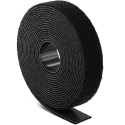 LTC Klettrolle Roll 3m zum Bündeln&Ordnen von Kabeln Schwarz