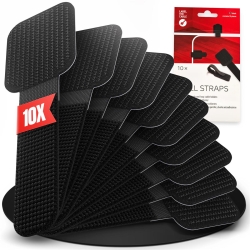 LTC Kletthalter Wall 10er Set selbstklebend Schwarz