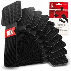 LTC Kletthalter Wall 10er Set selbstklebend Schwarz