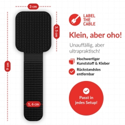 LTC Kletthalter Wall 10er Set selbstklebend Schwarz