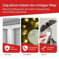 LTC Kletthalter Wall 10er Set selbstklebend Weiß