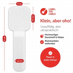 LTC Kletthalter Wall 10er Set selbstklebend Weiß