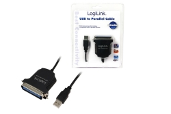 Logilink USB-Kabel Parallel 1.80m schwarz