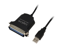 Logilink USB-Kabel Parallel 1.80m schwarz
