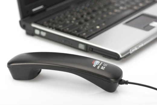 DIGITUS Telefonhörer USB-A, für Skype, Kabel 1.8-1.9m