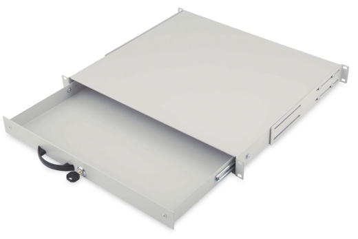 DIGITUS Schublade 1HE 483mm grau abschließbar