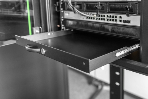 DIGITUS Schublade 1HE 483mm schwarz abschließbar