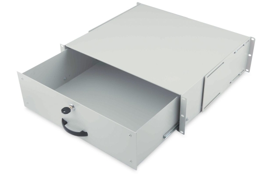 DIGITUS Schublade 3HE 483mm grau abschließbar