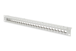 DIGITUS Patchpanel 1HE 24-Port Modular Patchpanel grau