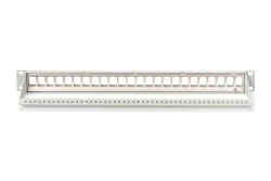DIGITUS Patchpanel 1HE 24-Port Modular Patchpanel grau