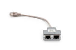 DIGITUS Patchkabel Adapter Cat5e 2x RJ45 -> 1x RJ45 0.19m
