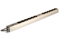 DIGITUS PDU 12fach Ü-Schutz Alu 2m Zuleitung