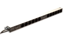 DIGITUS PDU 12fach Ü-Schutz Alu 2m Zuleitung