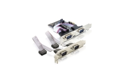 DELOCK PCI Expr Card 4x D-Sub9 ext (je 2 auf Slotblech)