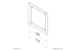 Neomounts Adapterpl. VESA75x75 --> VESA 100x100 Max.25KG