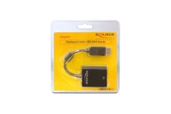DELOCK Displayport Adapter DP -> DVI(24+5) St/Bu schwarz