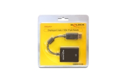 DELOCK Displayport Adapter DP -> D-Sub15 St/Bu schwarz