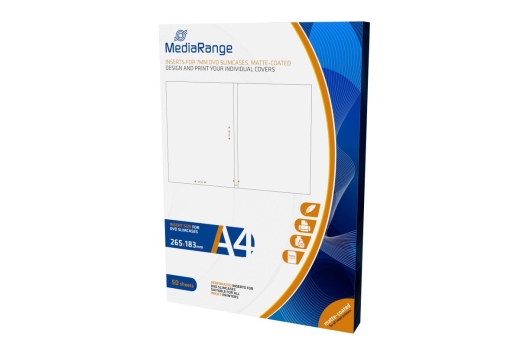 MediaRange DVD Case 50 DINA4 Bögen/Pack vorgestanzt (7mm)