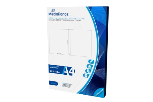 MediaRange Blu-ray Case 50 DINA4 Bögen/Pack vorgestanzt