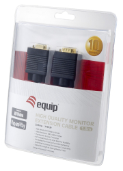 Equip VGA Kabel 1024x 768/60Hz St/Bu 1.80m schwarz Blister
