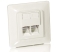 Equip Cat5e Unterputzdose+Frontplatte 2xRJ45 45° RAL9010