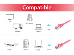 Equip Patchkabel Cat6 S/FTP 2xRJ45 10.00m pink LSZH...