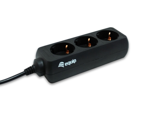 Equip Steckdosenleiste 3xSchuko->St.IEC320 C14 sw. Pla.