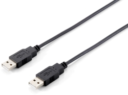 Equip Kabel USB-A2.0->A St/St 3.00m schwarz Polybeutel