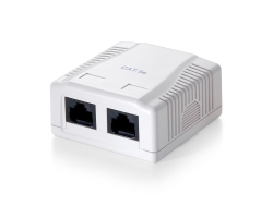 Equip Aufputzdose Cat6 2-Port 2x RJ45 UTP Prem. RAL 9010...