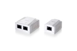 Equip Aufputzdose Cat6 2-Port 2x RJ45 UTP Prem. RAL 9010 ws Polybeutel
