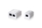Equip Aufputzdose Cat6 2-Port 2x RJ45 UTP Prem. RAL 9010 ws Polybeutel